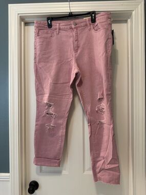 Universal Thread Pink Distressed Boyfriend Jeans